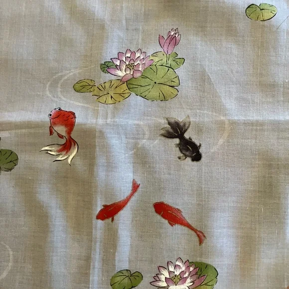 Koi and Goldfish Patterned Scarf - Picture 4 of 4